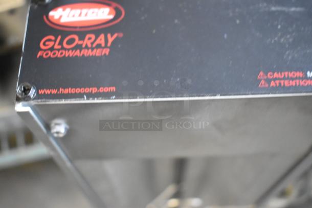 BRAND NEW SCRATCH AND DENT! Hatco GRFFL Glo-Ray food warmer, missing pieces, 120 volts, 1 phase, label and logo visible.