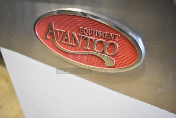 Brand new Avantco 177EF40D electric fryer, 240V, 1 phase, stainless steel, with two metal fry baskets, scratch and dent.