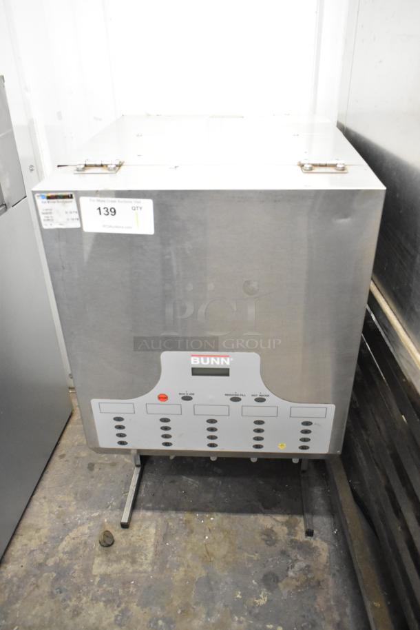 Bunn IMIX-5 stainless steel commercial cappuccino machine, countertop model, 120/208-240 volts, 1 phase, good condition.
