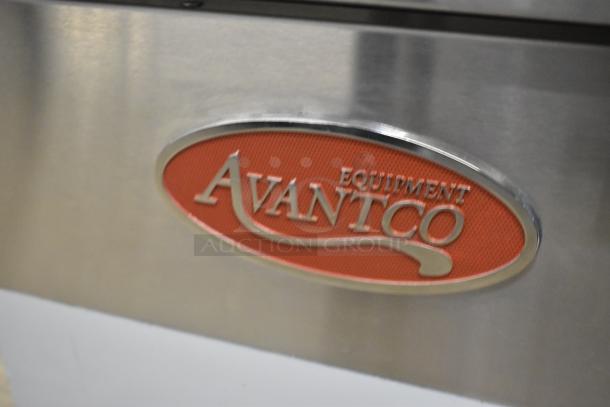 Brand new Avantco 177EF40D stainless steel commercial deep fat fryer. Electric, 240V, with 2 metal fry baskets. Scratch and dent condition.
