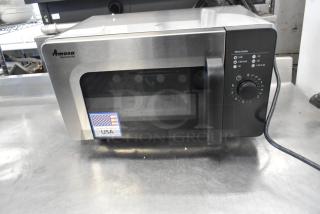 BRAND NEW! 2021 Amana RMS10DSA Stainless Steel Commercial Countertop Microwave Oven. 120 Volts, 1 Phase. - Item #1214120