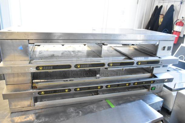 Savory Merco MHCFA34 stainless steel holding bin, commercial countertop model, 208V, 1 phase, used condition.