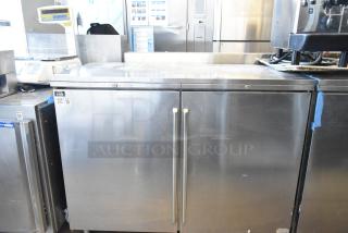 Perlick BR48 Stainless Steel 2-Door Undercounter Cooler, 115 Volts, 1 Phase, commercial use, good condition.