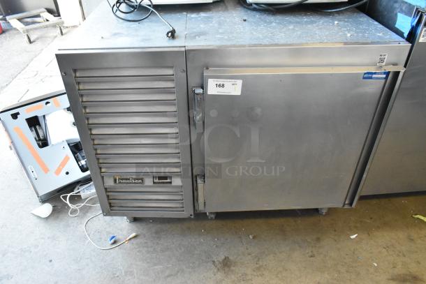 Traulsen stainless steel commercial blast chiller, single door, undercounter, visible branding, auction tag attached.