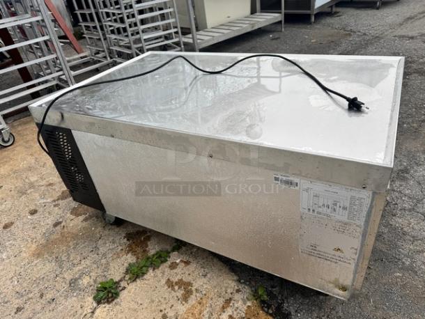 AVANTCO 52" 2 Drawer Refrigerated Chef Base, model 178CBE52HC. Tested and working. Features plug and visible specs label.