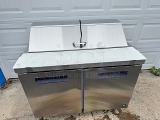 Hoshizaki 2 Door Sandwich Table on casters, 115V. Tested & Working! - Item #1213550