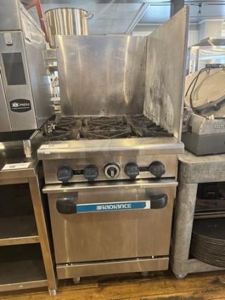 Radiance Natural Gas 4 Burner Stove+Oven on legs! - Item #1213567