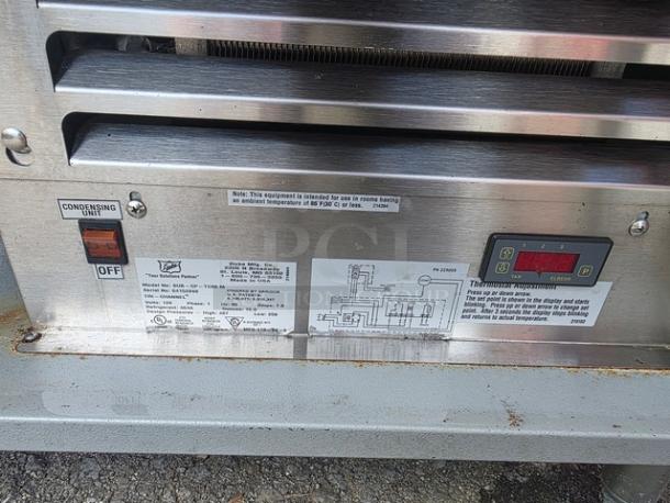 Duke Subway Sandwich Condiment Prep Table Refrigerator SUB-CP-TC60M, 60", 120V. Needs new plug. Includes condensing unit switch and instruction labels.