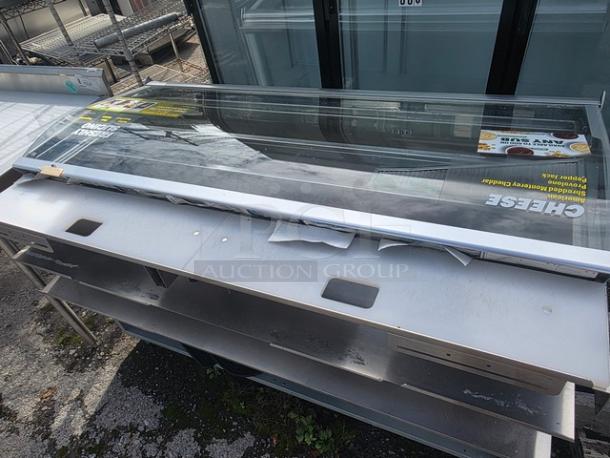 Duke SUB-CP-TC60M prep table refrigerator, 60", 120V, 1PH, 60Hz, 7.9A, glass top, needs new plug.