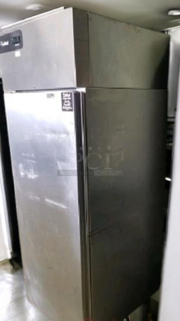 Outstanding condition Delfield GBF1P-S-IJ single door reach-in refrigerator, stainless steel, 115V, fully tested and working.
