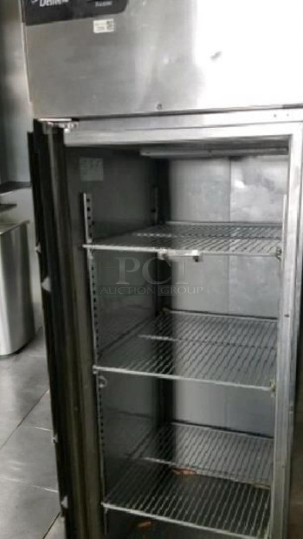 Delfield GBF1P-S-IJ single door reach-in refrigerator, stainless steel, excellent condition, 115V, fully tested.
