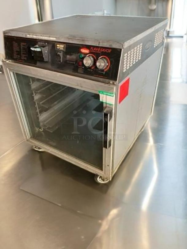 Hatco FSHC-6W2 Flav-R-Savor heated holding cabinet, superb condition, pass-through design, 120V, fully tested, glass door, control panel visible.