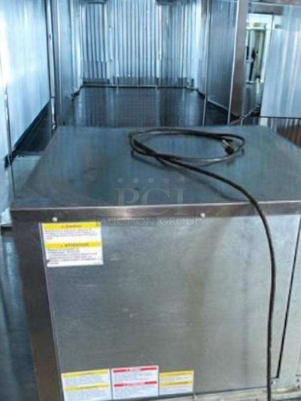 Beverage-Air UCF27AHC-24-104 undercounter freezer, top-tier condition, single door, 115V, stainless steel, labels visible.