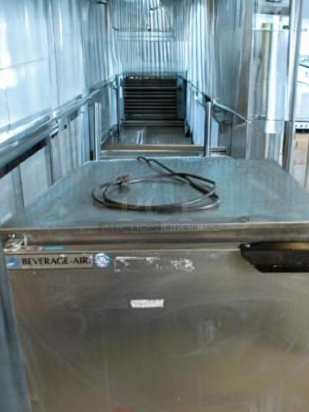 Beverage-Air UCF27AHC-24-104 undercounter freezer, stainless steel, single door, top-tier condition, fully tested.