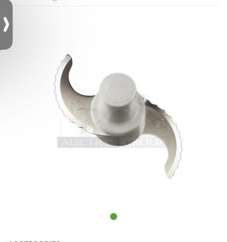 Like-new Robot Coupe Sabatier Double Blade Assembly, stainless steel, fully tested, marked with "Sabatier" logo.