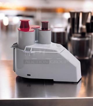 Robot Coupe Continuous Feed Attachment, pristine, with pusher & grating disc. Fits R2, R2N, R301. Fully tested, made in France.