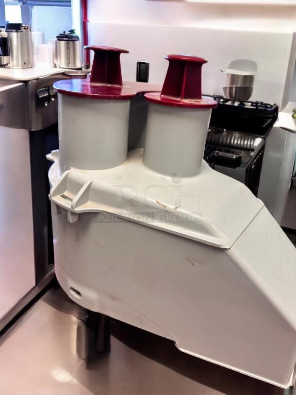 Pristine Robot Coupe Continuous Feed Attachment, with pusher & grating disc, fully tested, fits R2, R2N, R301 series.