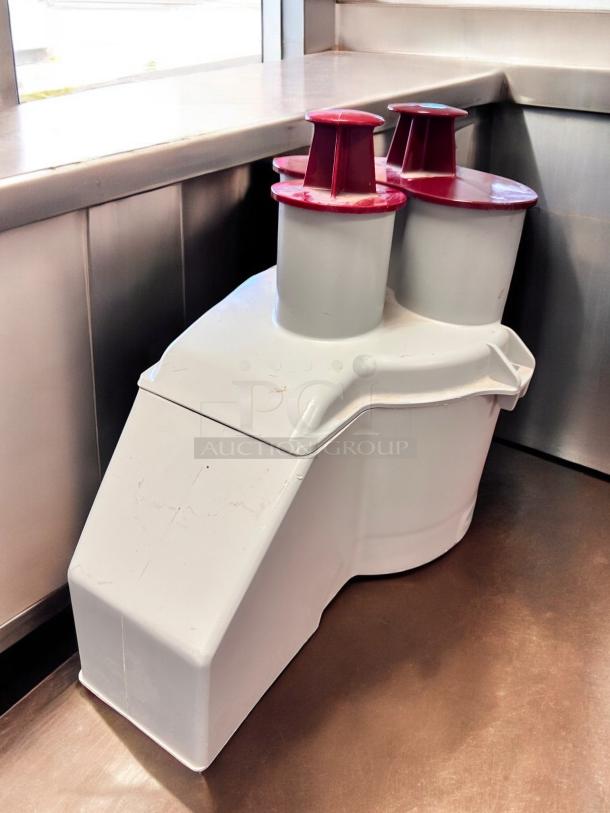 Pristine Robot Coupe Continuous Feed Attachment for R2, R2N, R301. Includes pusher, grating disc. Fully tested, working.