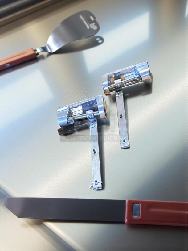 Top-tier condition ClearVu stripless swinging door assembly by CCI Industries, featuring heavy-duty aluminum hinges and complete mounting kit.