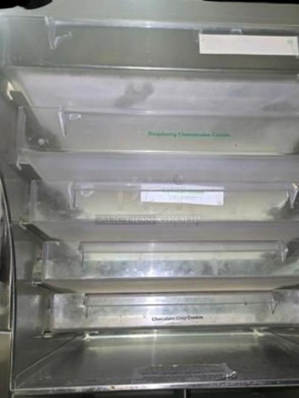 Commercial 4-tier bakery display case, superb condition, model designed for cookie merchandizing, fully tested and working.