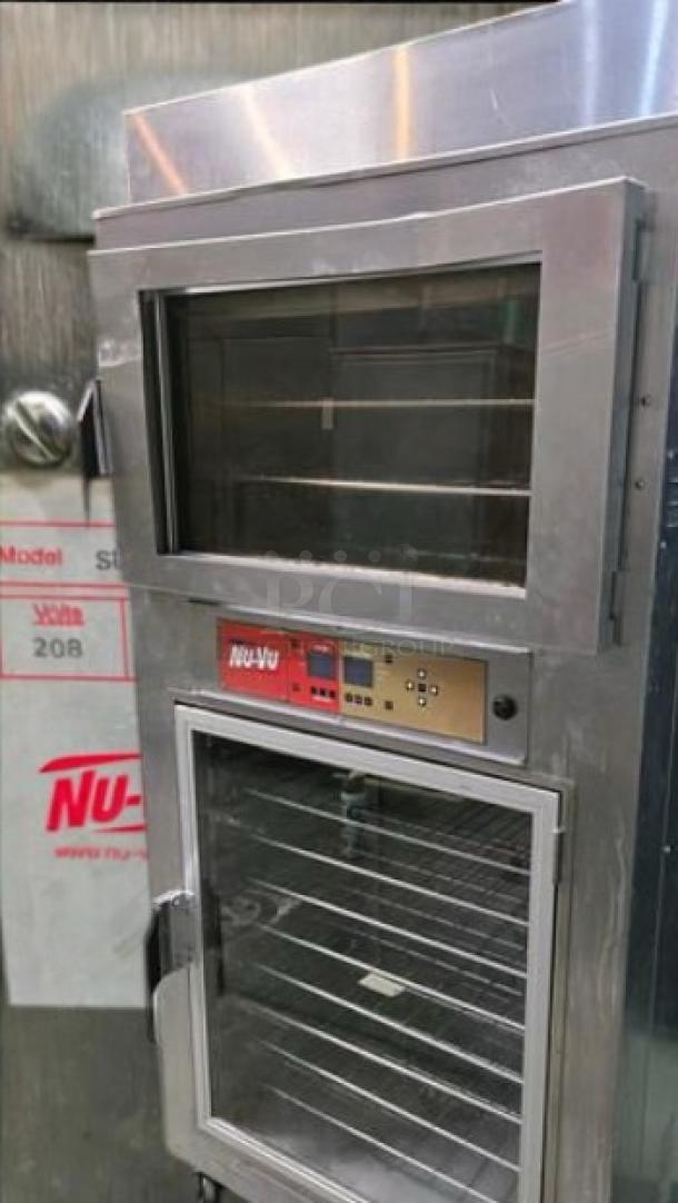 Nu-Vu Toastmaster SUB-123P electric convection oven/proofer combo in outstanding condition, stainless steel, fully tested, 208V 3PH.
