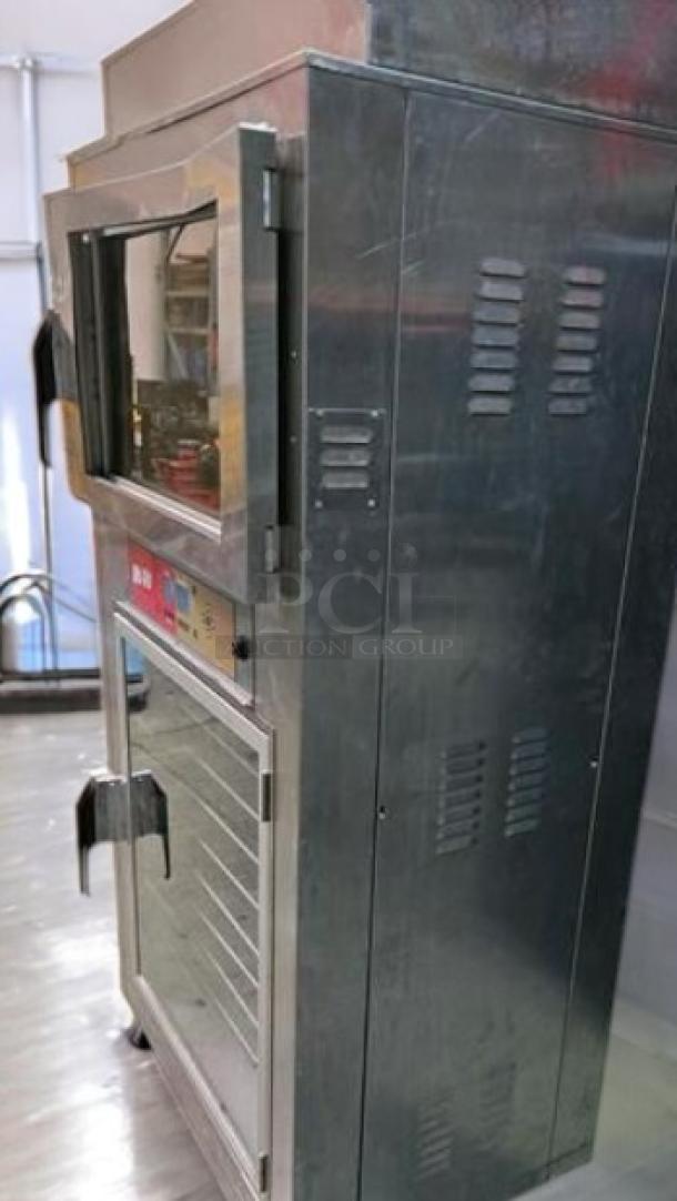 Nu-Vu Toastmaster SUB-123P convection oven/proofer combo in outstanding condition, stainless steel, 208V 3PH, fully tested.