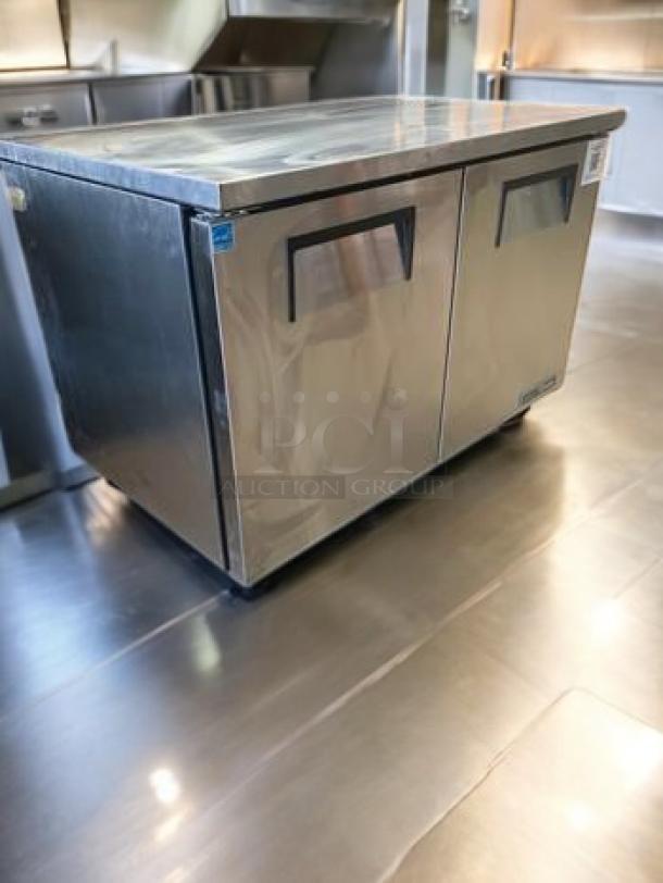 True TUC-48-HC 2-door undercounter refrigerator in superb condition, 115V, stainless steel, fully tested and working.