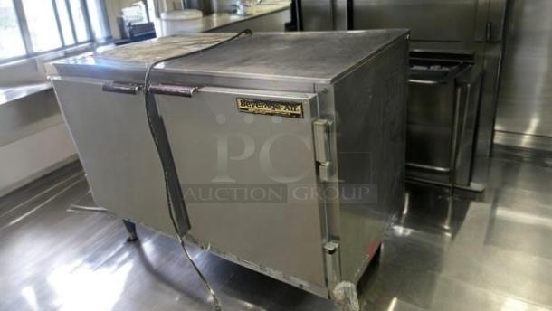 Beverage-Air UCR48, 2-door undercounter refrigerator in outstanding condition, 115V, tested and working, with manufacturer label.