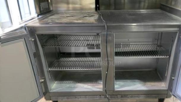 Outstanding condition Beverage-Air UCR48 undercounter refrigerator, 2-door, 115V, fully tested, stainless steel, commercial use.