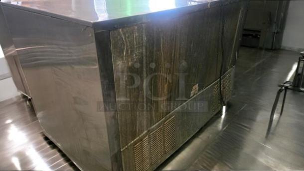 Beverage-Air UCR48 undercounter refrigerator, 2-door, in outstanding condition, 115V. Metal exterior in a commercial setting.