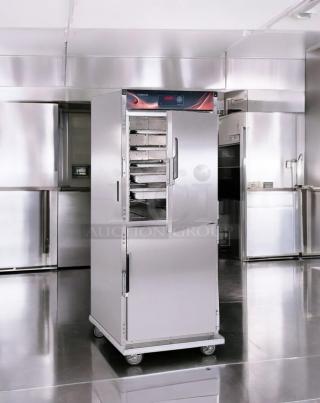 Immaculate Cres Cor H-137-SUA-12D heated cabinet, full height, insulated, mobile, 120V, fully tested, stainless steel.