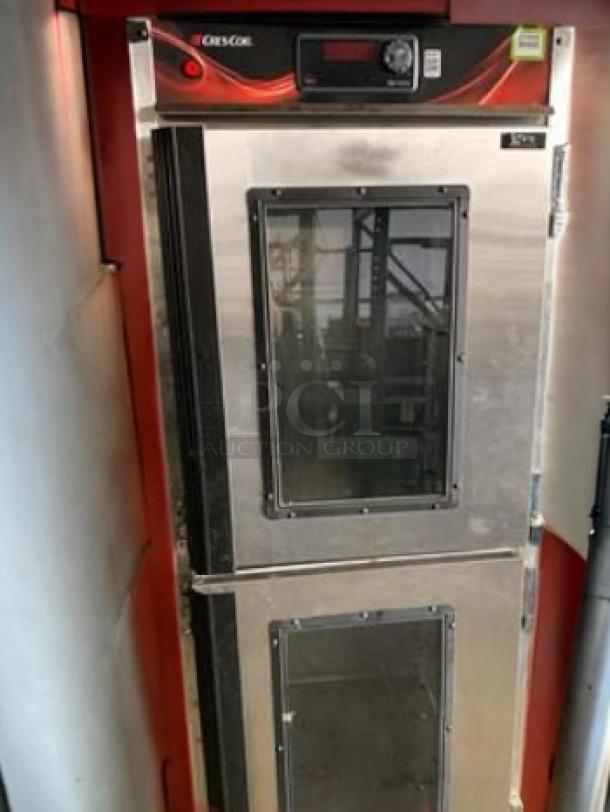 Cres Cor H-137-SUA-12D insulated heated cabinet, full height, immaculate condition, 120V, digital controls, stainless steel finish.