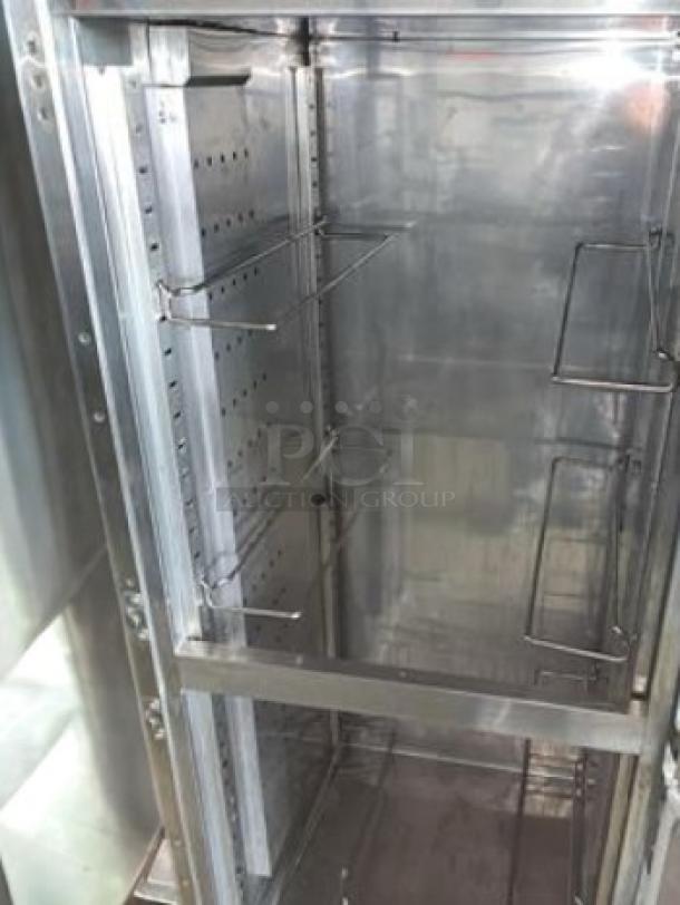 Cres Cor H-137-SUA-12D full height insulated mobile heated cabinet in immaculate condition; 120V; stainless steel interior.