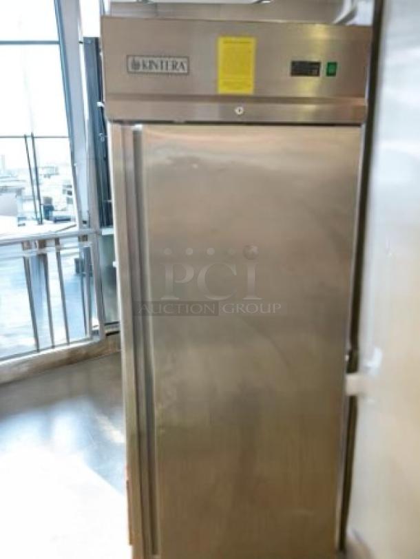 Kintera KBM1F Single Door Upright Commercial Freezer, superb condition, stainless steel, 115V, fully tested and working.