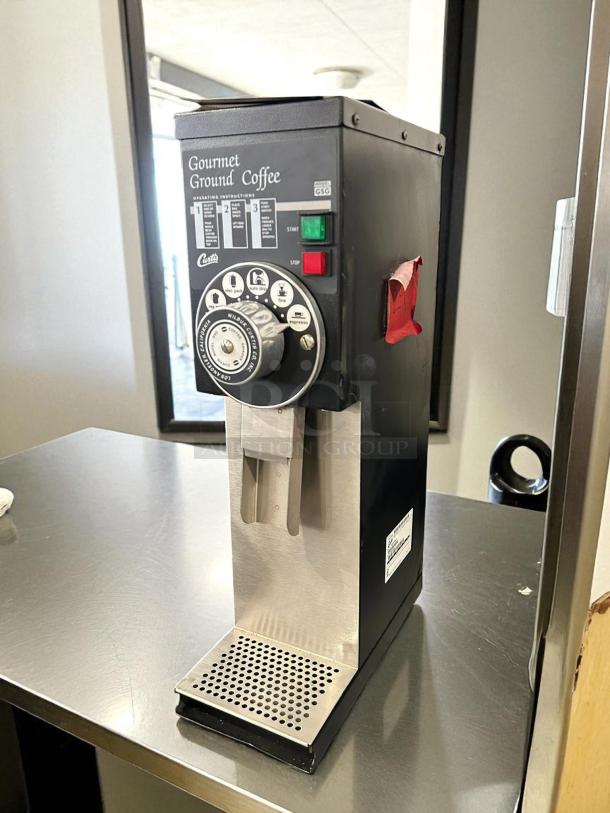 Curtis GSG-3BLK Coffee Grinder, excellent condition, 2.5 lb hopper, digital controls, tested and working, 120v.