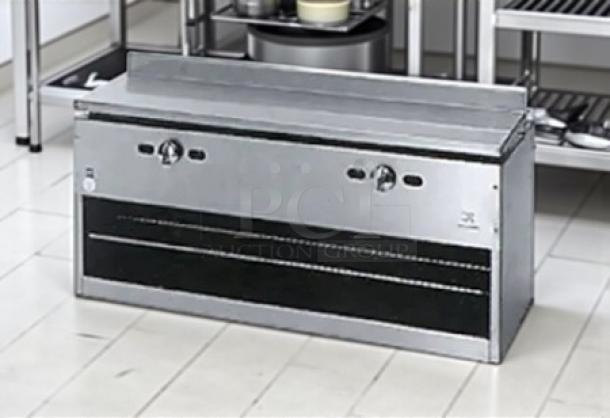 Jade JCM-36 36" gas cheesemelter with manual controls, stainless steel, tested and working, ideal for commercial kitchens.