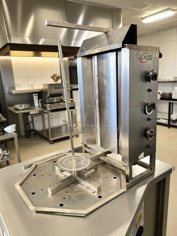 AXIS AX-VB3 18" vertical gas broiler with 3 burners, in great condition; lightly used, tested, and fully functional.