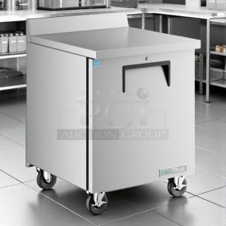 Great Condition - True® TWT-27-HC S/S Solid Door 2-Shelf 6.5 CF Worktop Refrigerator - Tested and Working! - Item #1214316