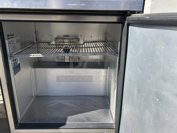 True® TWT-27-HC stainless steel worktop refrigerator, 2-shelf, 6.5 CF, solid door. Excellent condition, tested working.