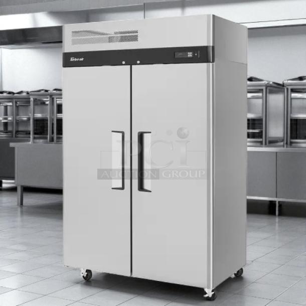 Turbo Air M3F47-2-N 52" stainless steel 2-door freezer, tested and working, excellent condition, with control panel.