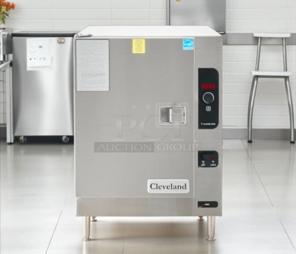 Cleveland 22CET3.1 SteamChef 3 Pan Electric Steamer, stainless steel, 208V, 3 Phase, 12 kW, tested and working condition.