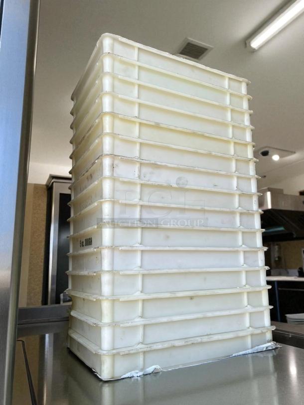 WRH Industries BB-1826 pizza dough storage container, excellent condition. Stacked design, marked "36 oz. DOUGH".
