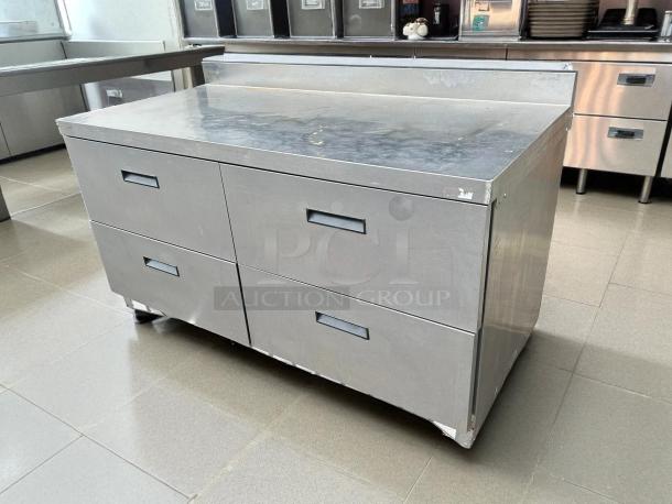 Delfield STD4464 16 Cu.ft 4400 Series commercial worktop cooler with 4 drawers, excellent condition, tested and working.