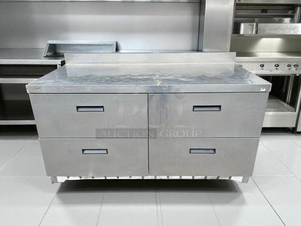 Delfield STD4464 commercial worktop cooler, 16 cu.ft, stainless steel, 4 drawers, excellent condition, tested, working.