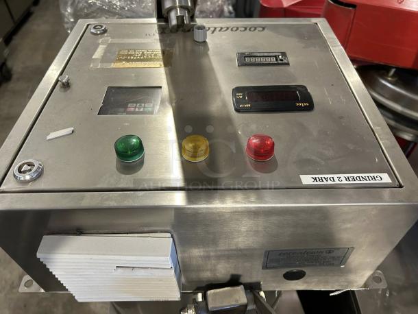 CocoaTown ECGC-65A-AV cacao grinder, stainless steel, 220V, outstanding condition, control panel with buttons and display, fully tested.