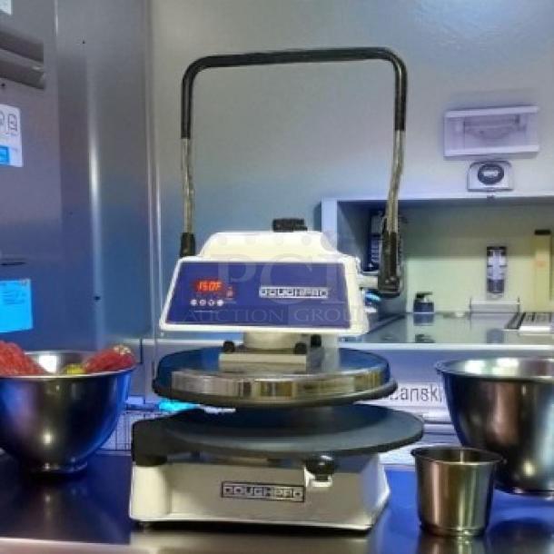DoughPro DP1100 manual pizza dough press in great condition, featuring digital display. Tested and working.