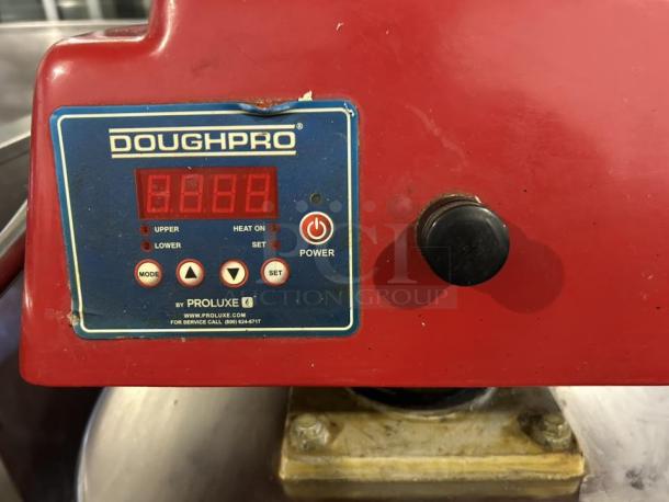 DoughPro DP1100 Manual Pizza Dough Press, great condition, tested and working. Features digital controls and power button.