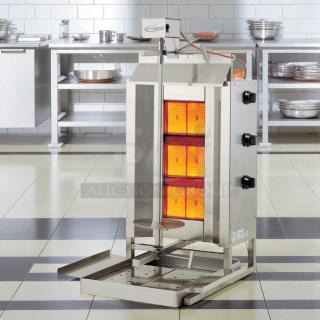 Amazing Condition – Axis AX-VB3 – Gas Doner Gyro Shawarma Grill Machine – Natural Gas – Fully Tested & Working! - Item #1214369