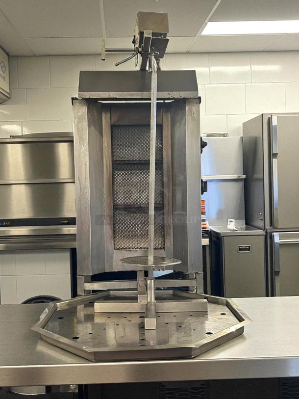 Axis AX-VB3 gas doner gyro shawarma grill machine in excellent condition, tested and working, for natural gas use.