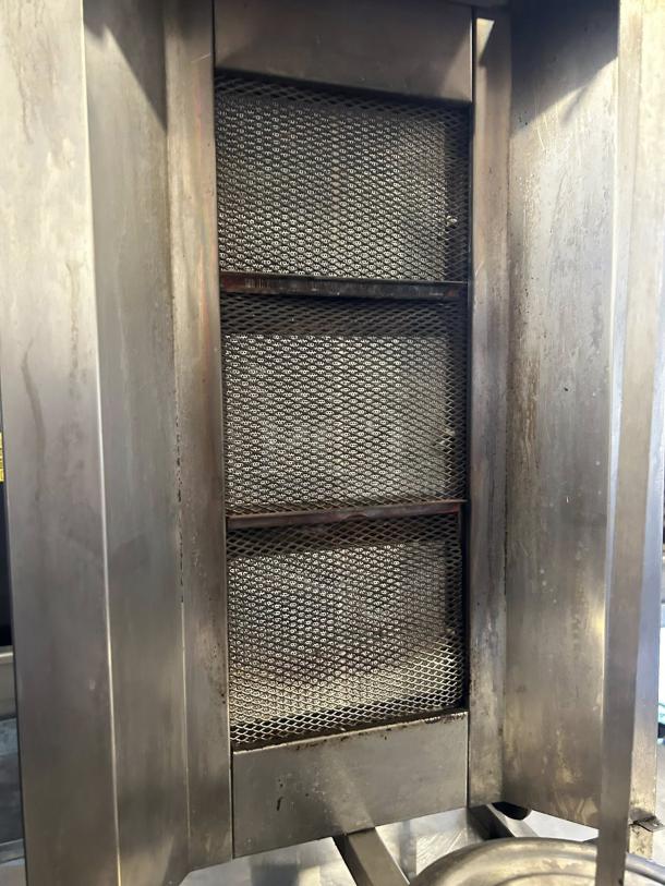 Axis AX-VB3 gas doner gyro shawarma grill machine, stainless steel, natural gas, excellent condition, fully tested.